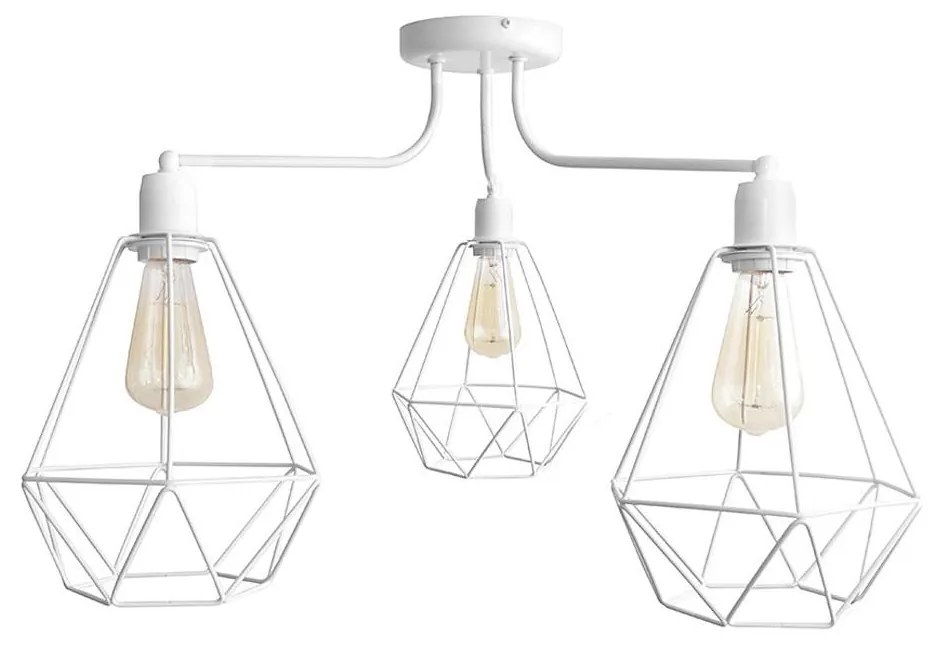 Lustra KARO 3xE27/15W/230V alb