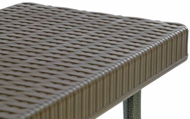 Set grădină de 2 banci - design ratan maro 180x25 cm