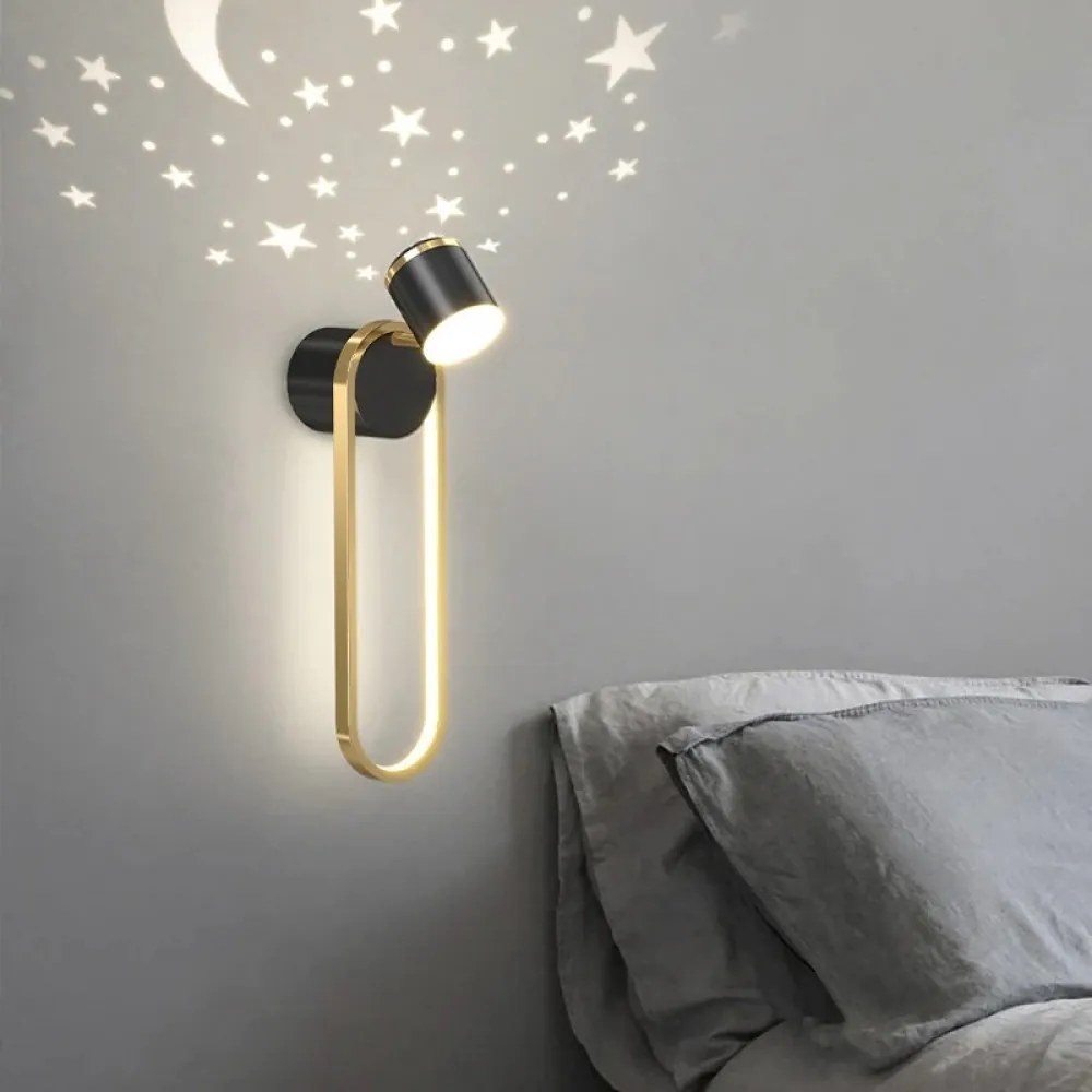 Aplica Led, Elit's Esn B95, 3 Tipuri De Lumina, 40W, Auriu Negru