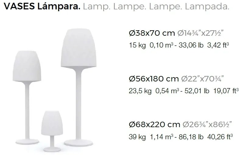CORP DE ILUMINAT LED DECORATIV VASES FLOOR LAMP H-180cm
