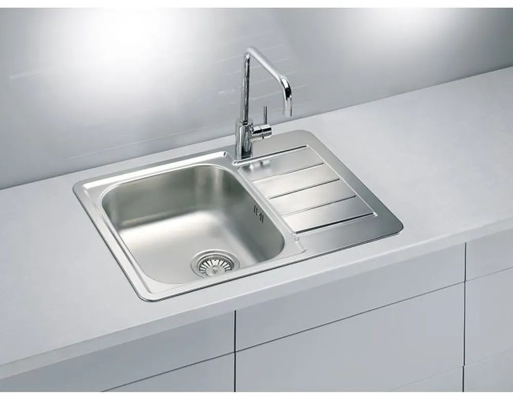 Chiuveta bucatarie inox satin cu picurator, reversibila, Alveus Line Max 110