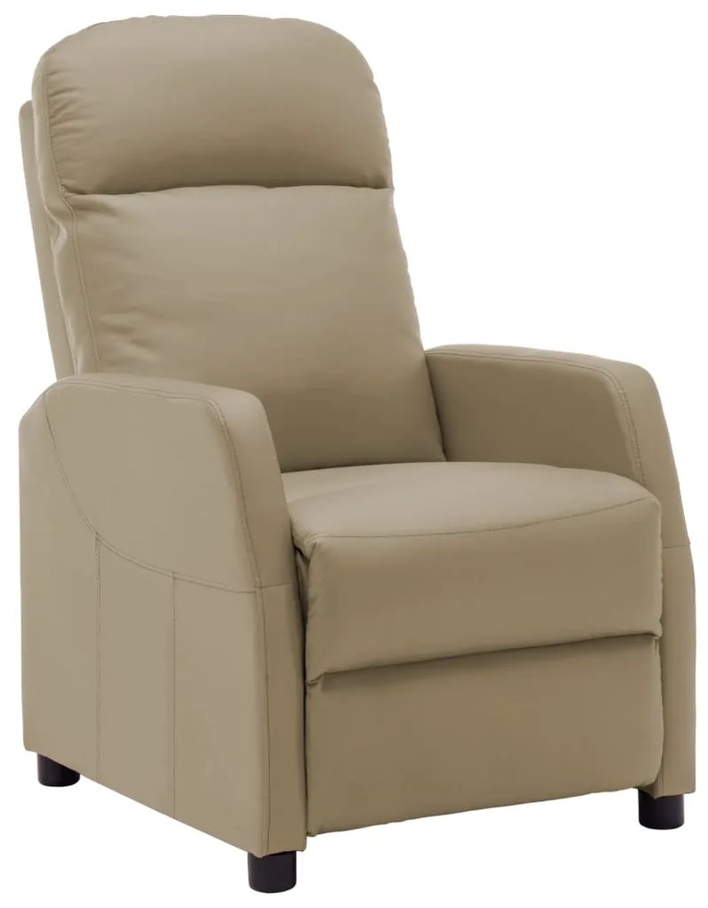 321358 vidaXL Fotoliu rabatabil, cappuccino, piele ecologică