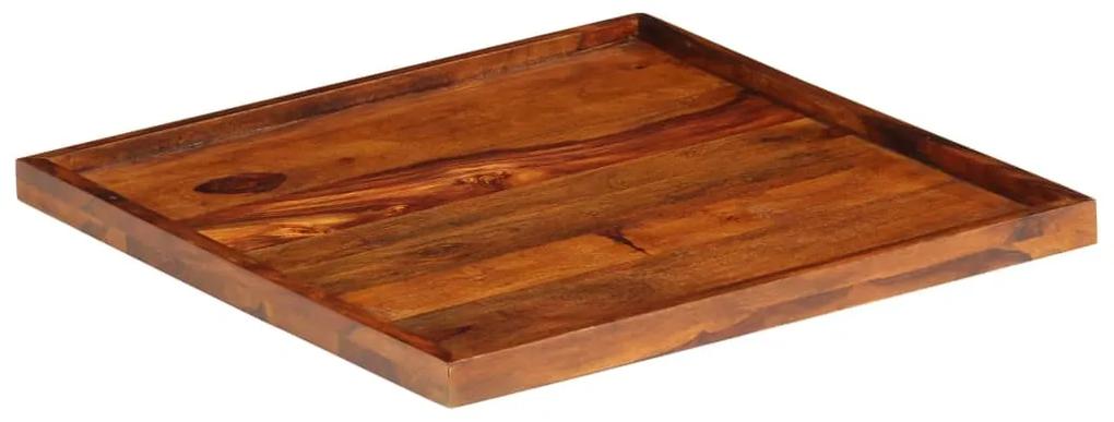 vidaXL Tavă de servit, 50 x 50 cm, lemn masiv de sheesham