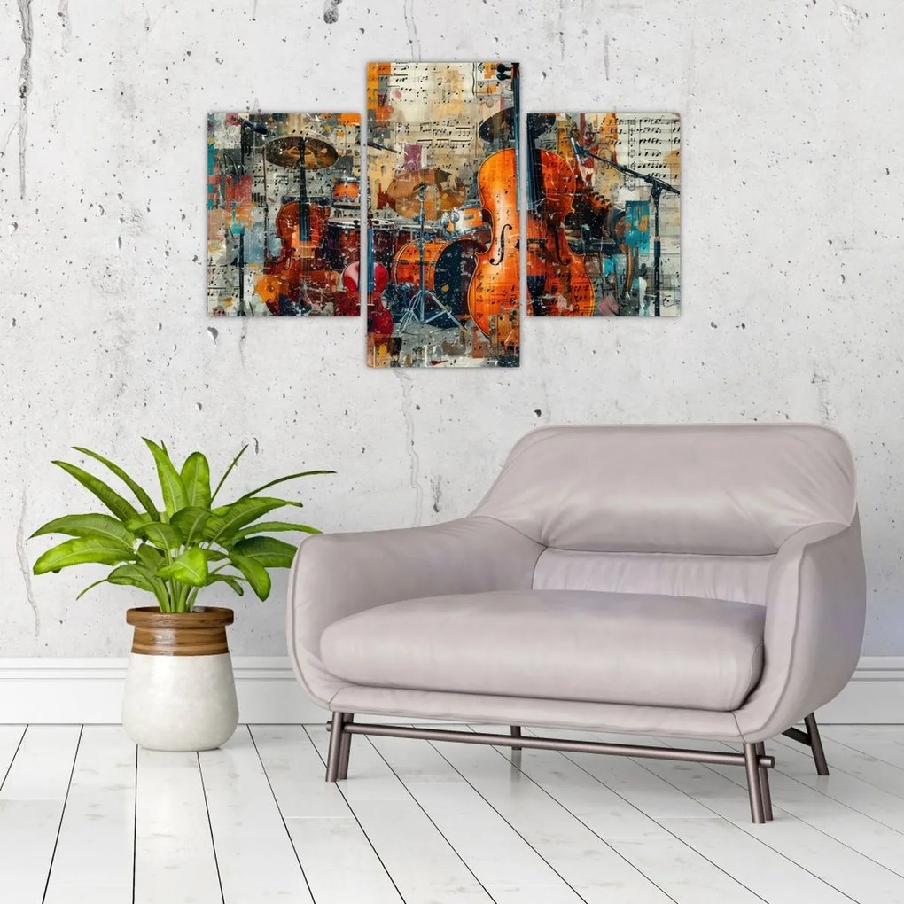 Tablou - Instrumente muzicale (90x60 cm)