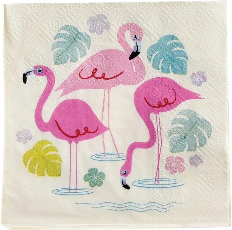 Set 20 șervețele din hârtie Rex London Flamingo Bay