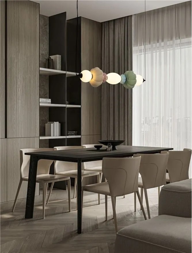 Pendul LED decorativ ceramic Verde, Albastru, Alb, Roz, Bej, ONETA