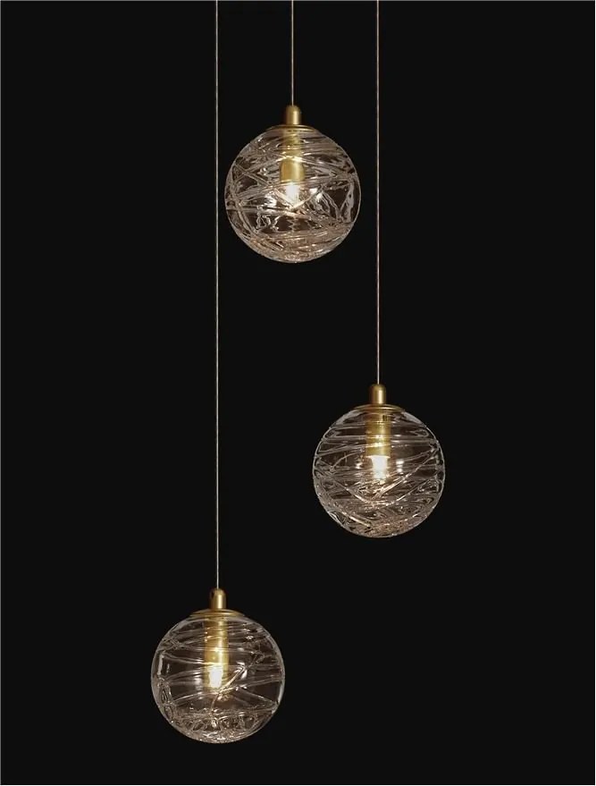 Lustra moderna cu 3 Pendule design decorativ COEN auriu