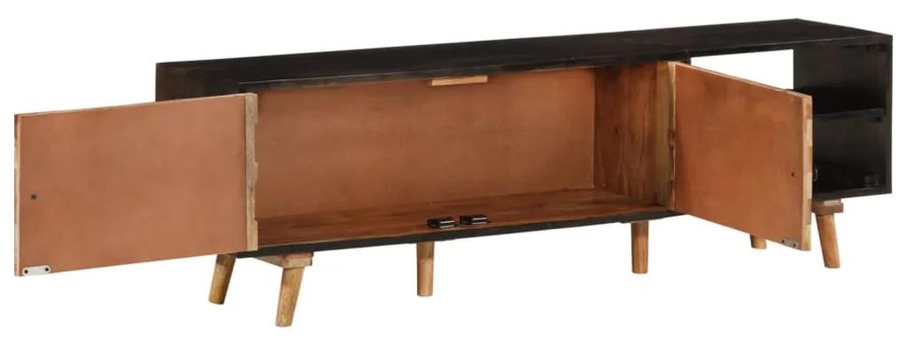 Comoda TV, 140x30x45 cm, lemn mango nefinisat lemn masiv acacia