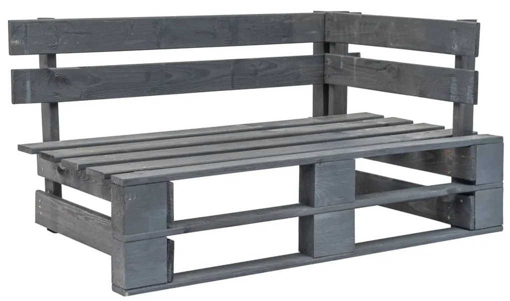 3066987 vidaXL Set mobilier din paleți cu perne, 6 piese, gri, lemn pin tratat