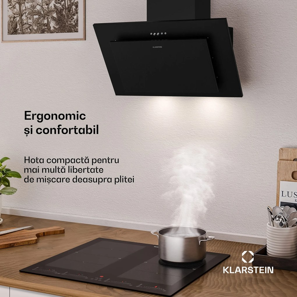 Klarstein Hota înclinată Athena | mod de evacuare a aerului și recirculare | 404 m³/h | 56 W | 60 cm