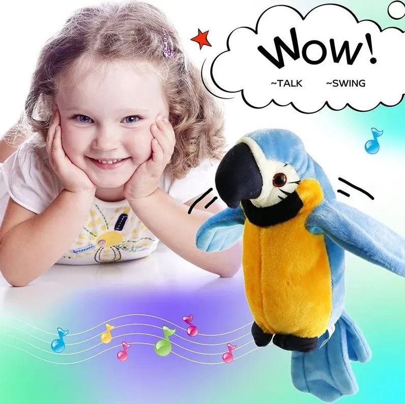Papagal vorbitor interactiv - albastru
