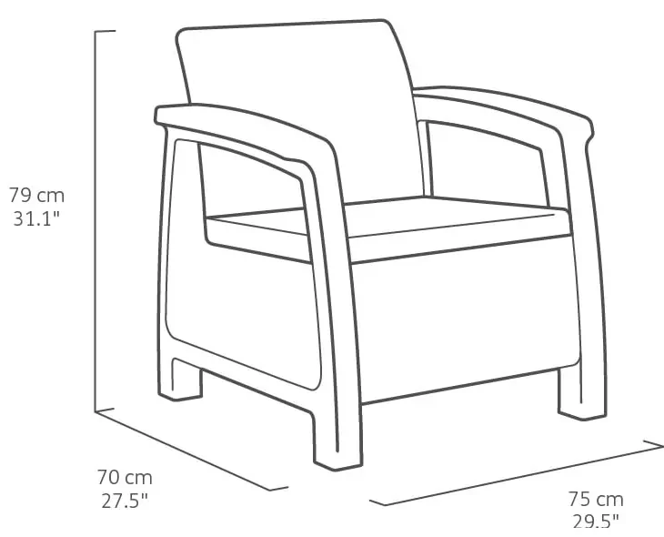 Set mobilier de grădină cu canapea Keter Corfu