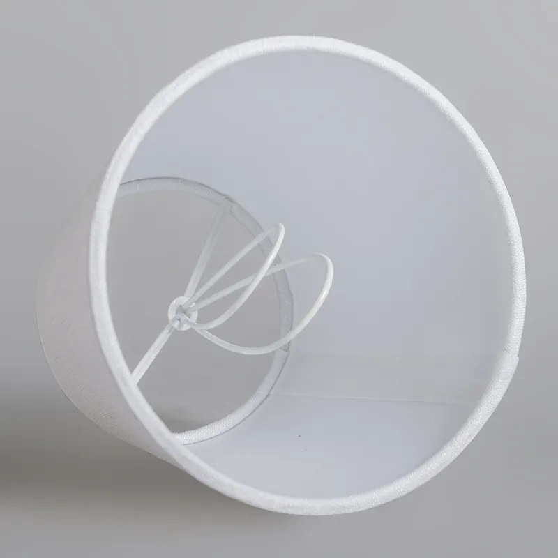 Abajur alb din in cu clip 12 cm rotund