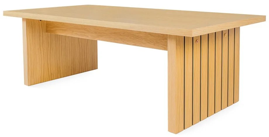 Măsuță de cafea în culoare naturală cu blat cu aspect de lemn de stejar 60x120 cm Stripe – Woodman
