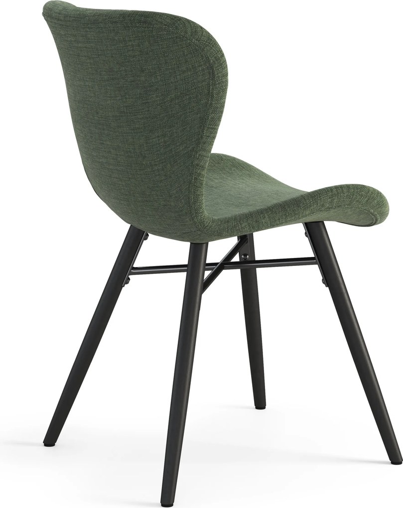 MAZZONI EXPORT ALTEA Verde (țesătură Rio 140) / picioare negre – SCAUN MODERN PENTRU LIVING / SUFRAGERIE / BUCĂTĂRIE / BIROU