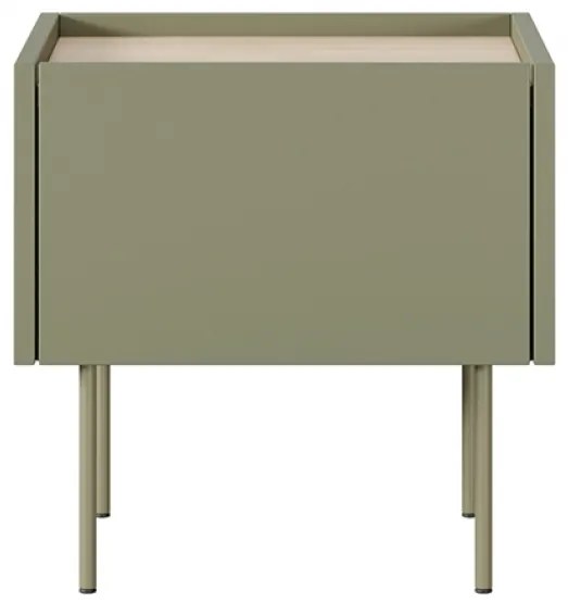 Măsuță de noptieră cu sertar Desin 45 cm 1S - Olive / Stejar nagano