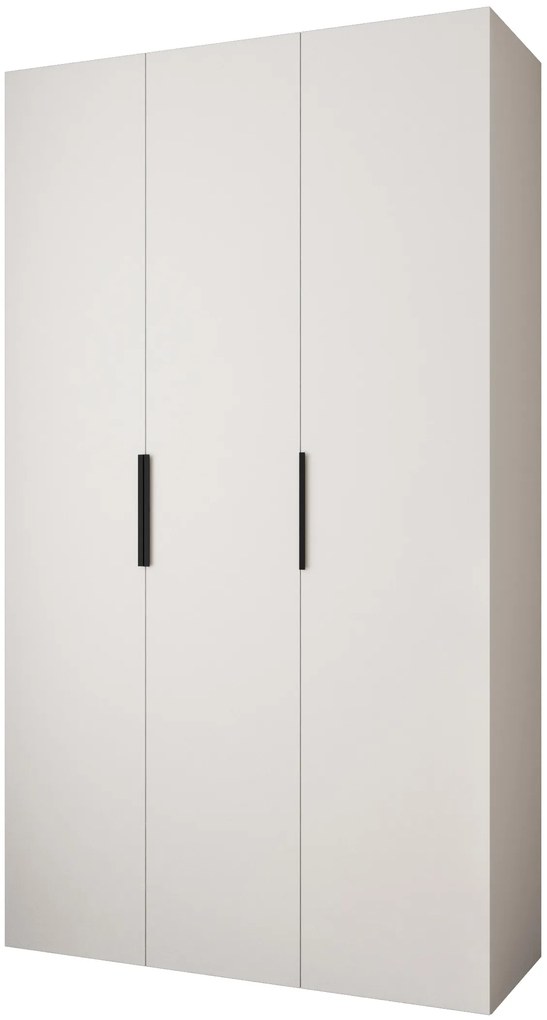 Dulap de haine 140 cm Carmela 40-4 (alb + Negru). 1126649