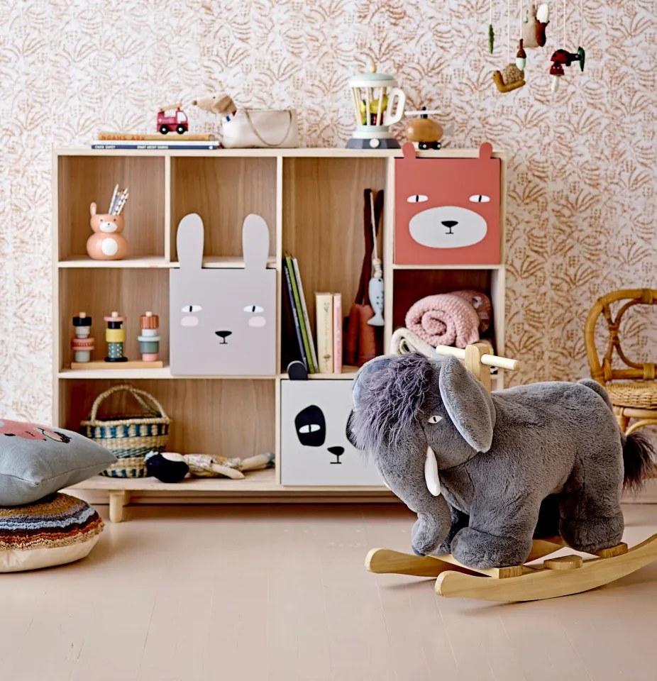 Biblioteca multicolora din lemn si MDF 94 cm Zoo Bloomingville Mini