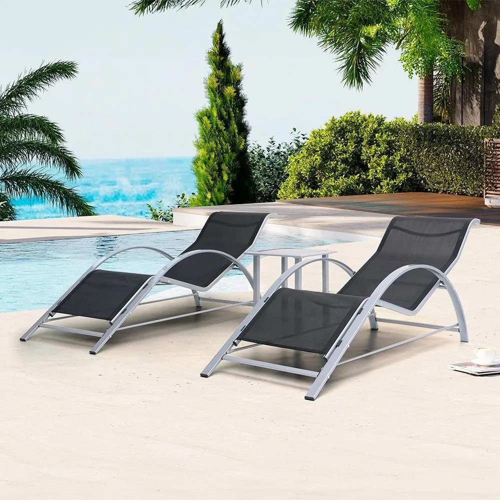 SET 2 Șezlonguri de relaxare și masă Avenberg DOLFINE