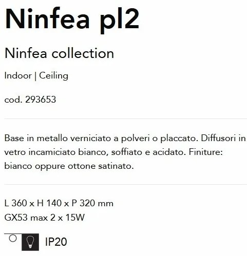 Plafoniera design modern Ninfea pl2 alama