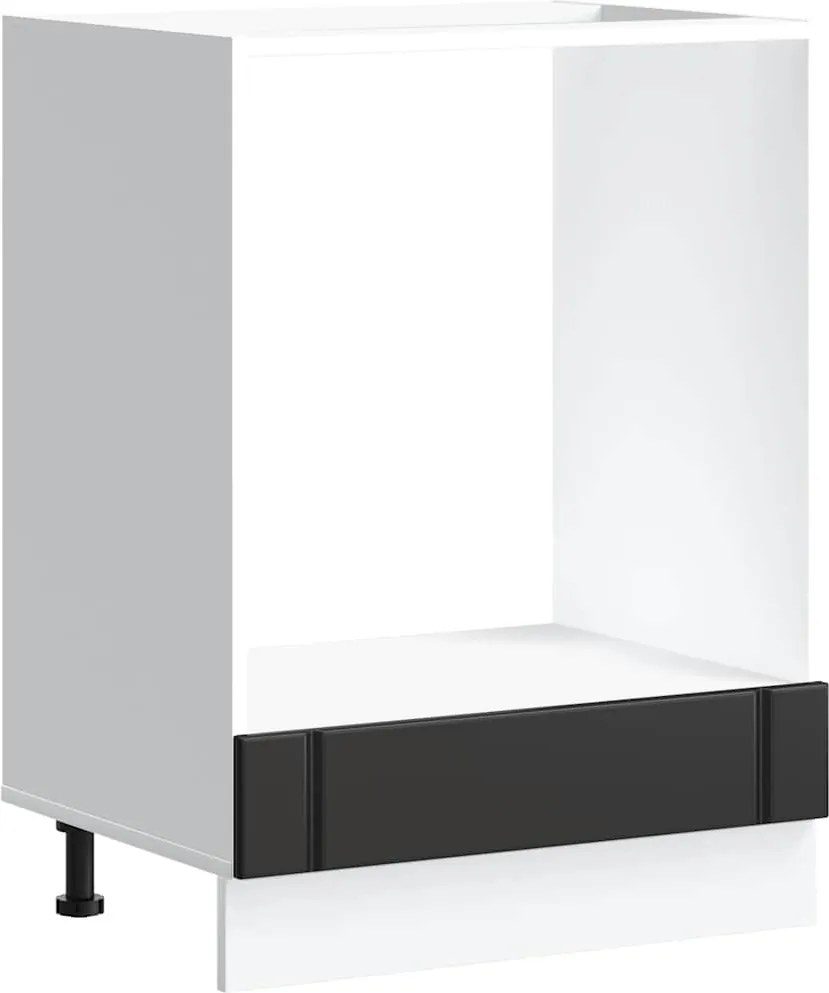 vidaXL Dulap pentru cuptor „Lucca” lemn negru prelucrat