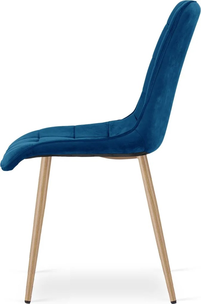 Scaun de masa SPLIT VELVET, albastru