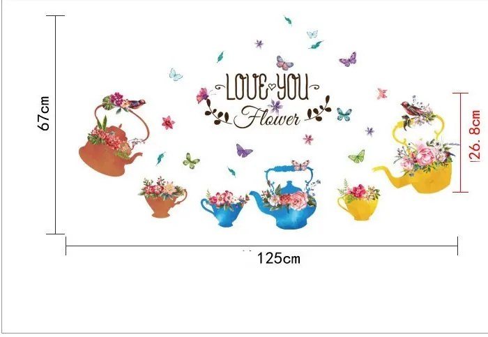Sticker perete Tea Pots