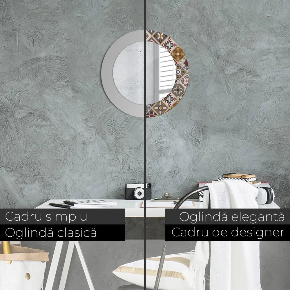 Decor oglinda rotunda Model turc fi 50 cm