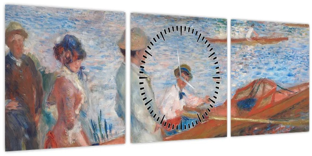 Tablou - Auguste Renoir, Oarsmen at Chatou, reproducere (cu ceas) (90x30 cm)