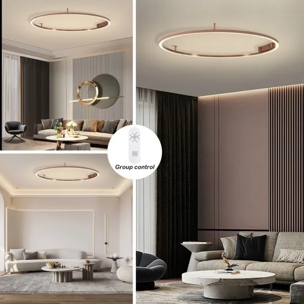 Immax NEO 07325-120C-LED Plafonieră dimerabilă FINO 72W/230V 120 cm Tuya roz auriu + telecomandă
