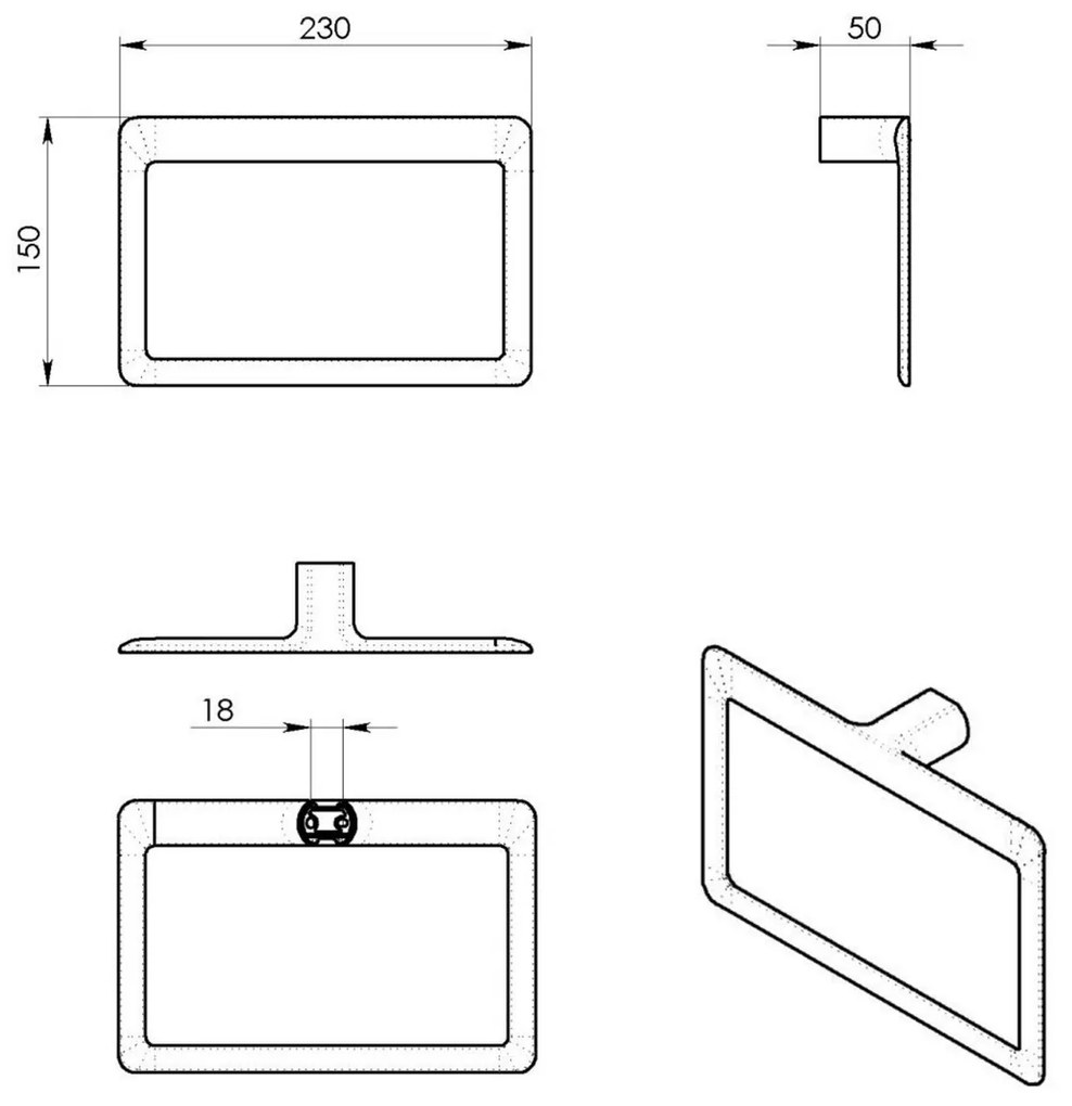 Suport pentru prosoape GEDY PI7002 Pirenei, albmat