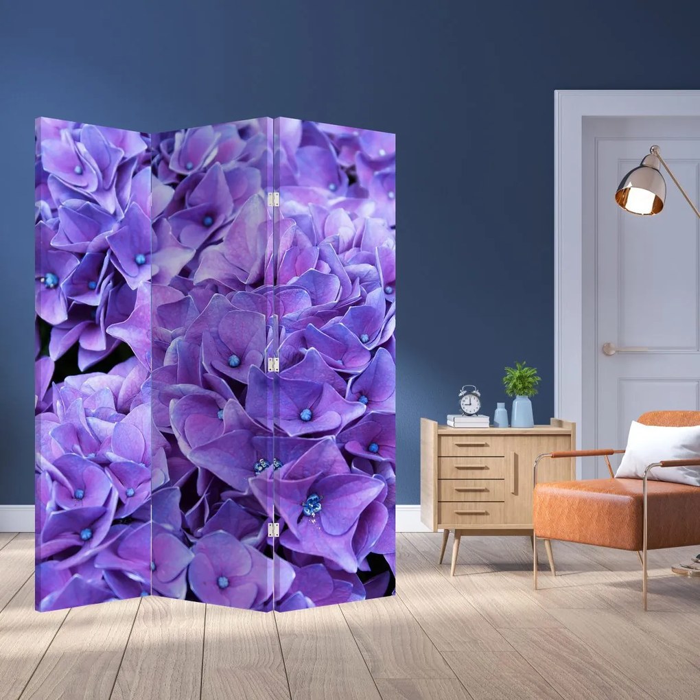 Paravan - Flori violete (126x170 cm)