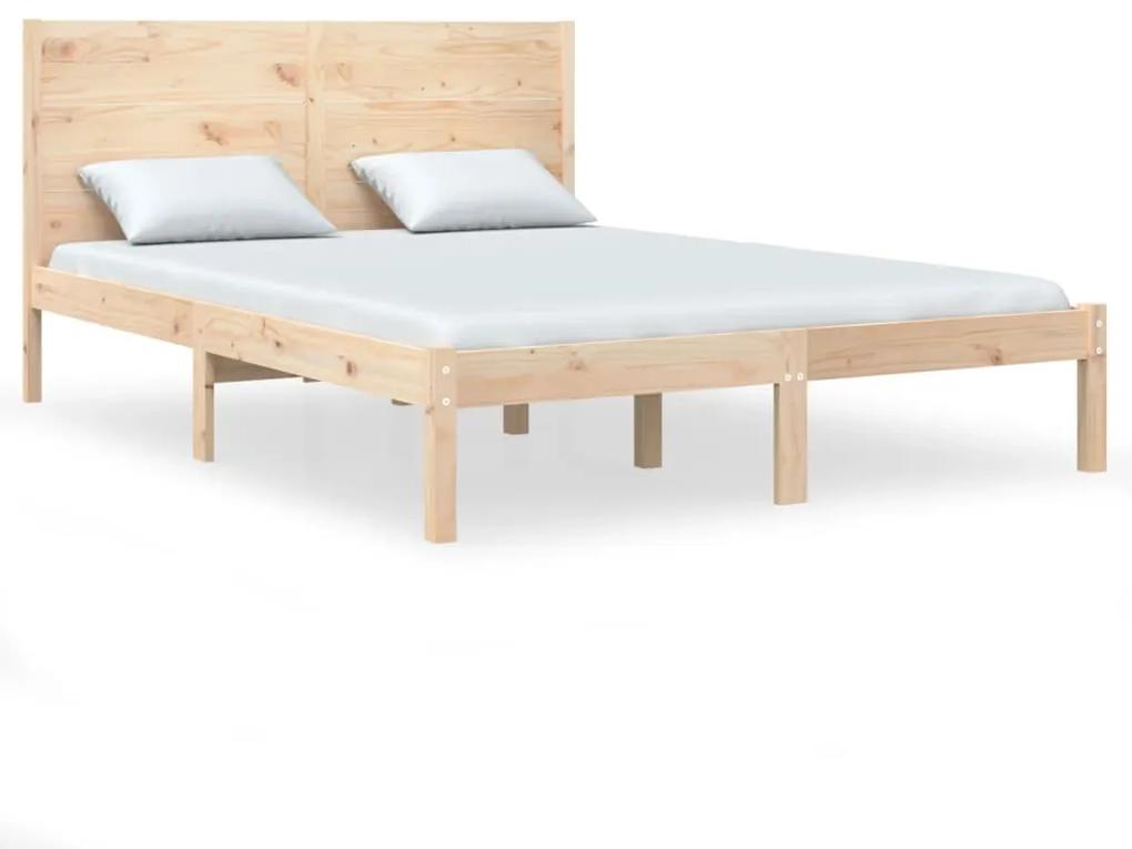 3104133 vidaXL Cadru de pat, 140x190 cm, lemn masiv de pin