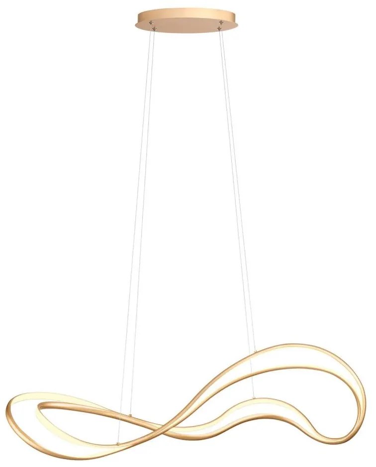 Redo 01-3598 - Lustru LED cu intensitate reglabilă pe cablu TEMPEST LED/58W/230V, auriu