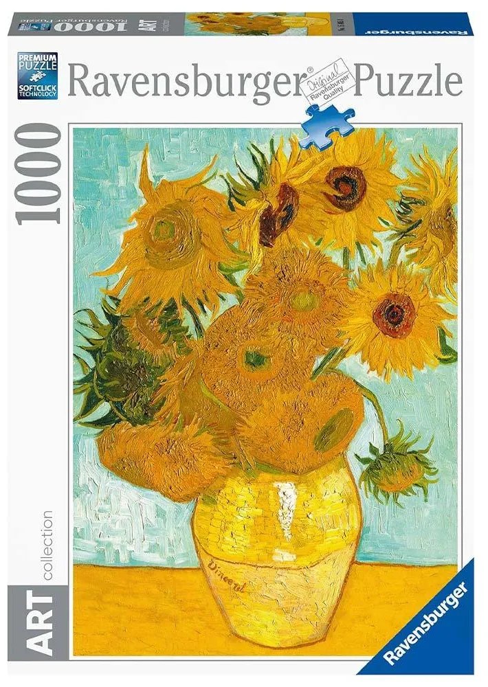 PUZZLE VAN GOGH VAZA CU FLORI 1000 PIESE DESIGN NOU - RAVENSBURGER (RVSPA00070)