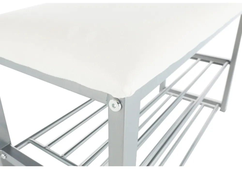 Banca pantofar cu rafturi pantofi, bej gri,