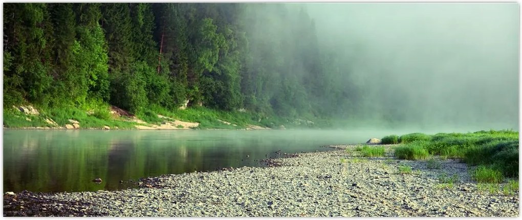 Tablou - Râu lângă pădure (120x50 cm)