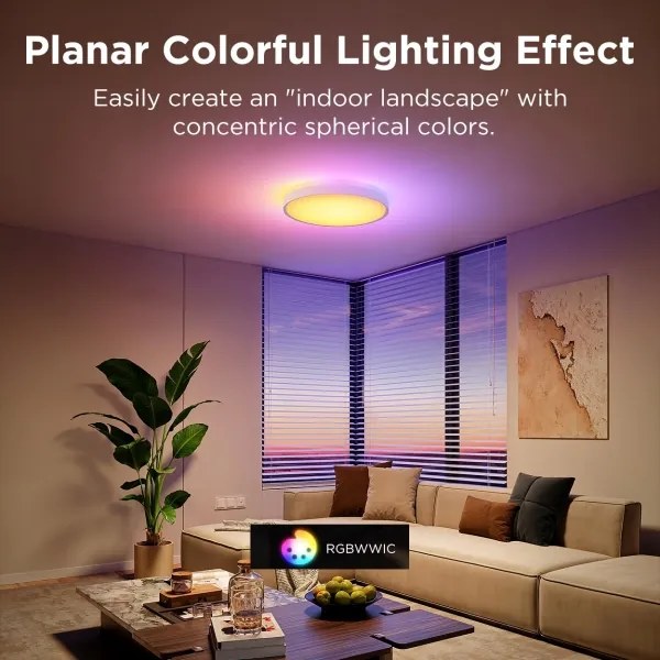 Plafonieră LED RGBIC dimabilă Govee LED/49W/230V 2700-6500K Wi-Fi