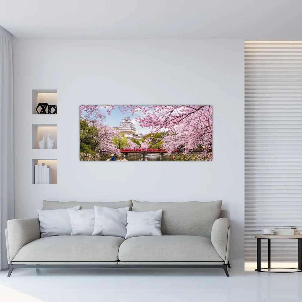 Tablou cu cireș japonez (120x50 cm)