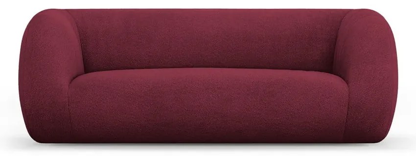 Canapea burgundy cu tapițerie din stofă bouclé 210 cm Essen – Cosmopolitan Design