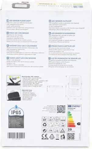 Proiector LED cu senzor LED/20W/230V 4000K IP65 Aigostar