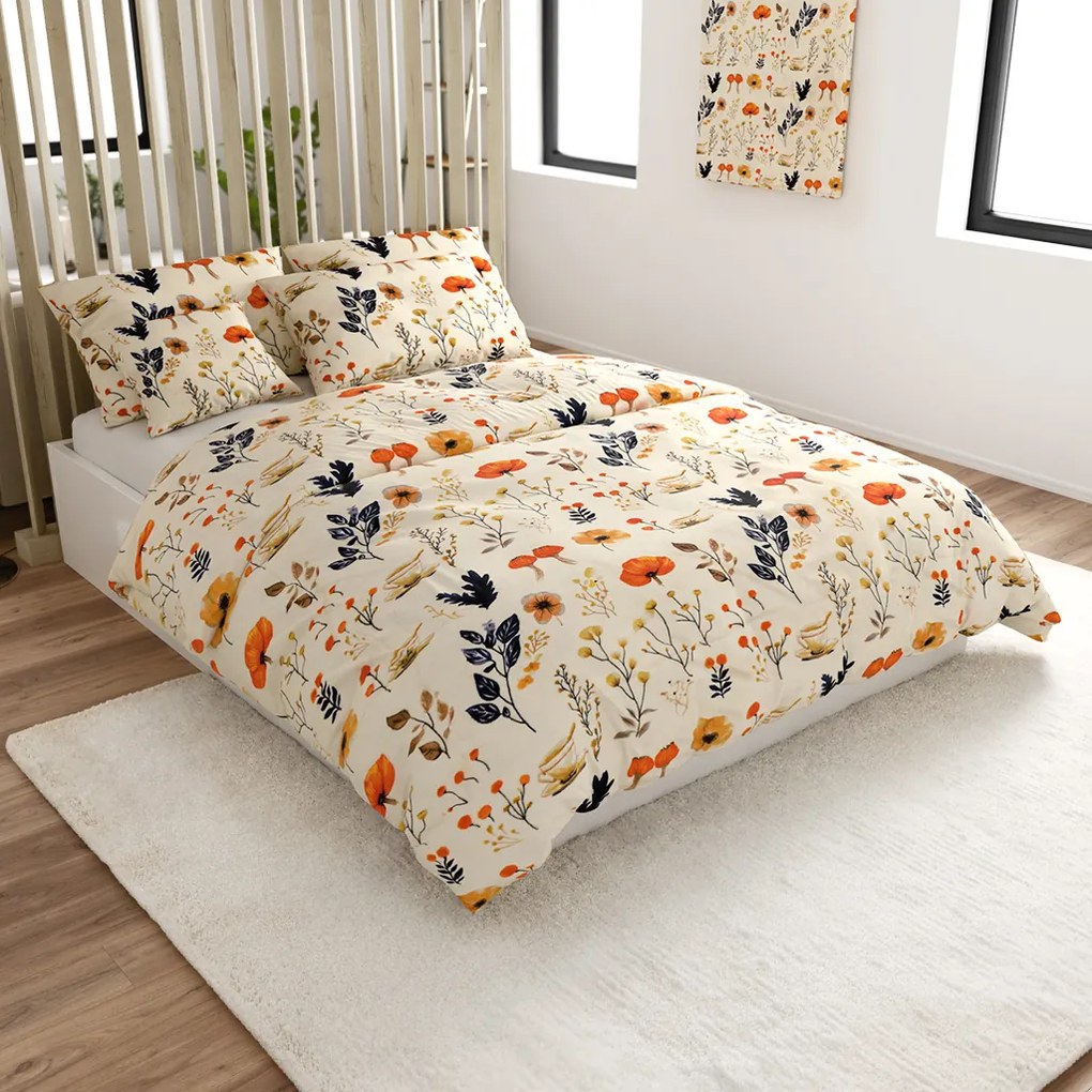 Lenjerie cocolino PAPAVA crem Dimensiune lenjerie de pat: 70 x 90 cm | 140 x 220 cm