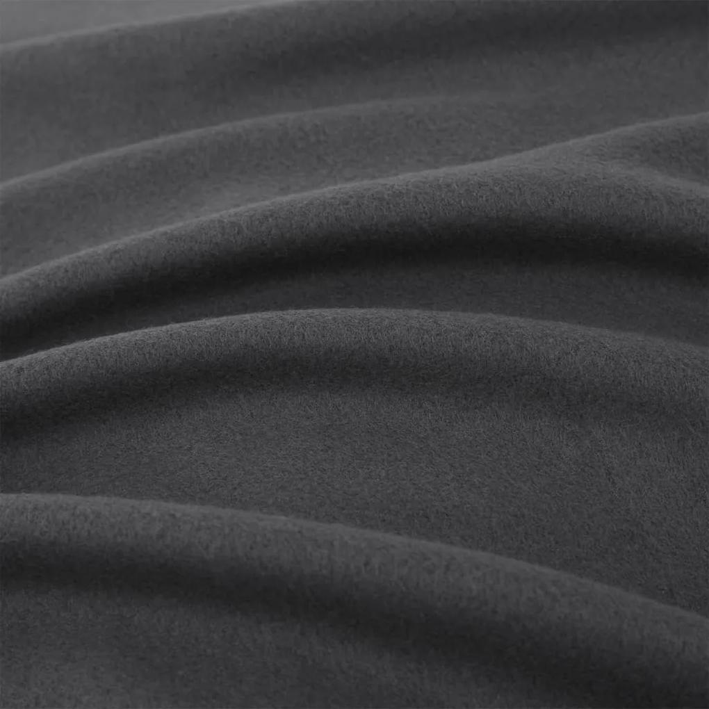 Cearsafuri de pat,negru, 2 buc.,lana de poliester, 100x200 cm 2, Negru, 100 x 200 cm