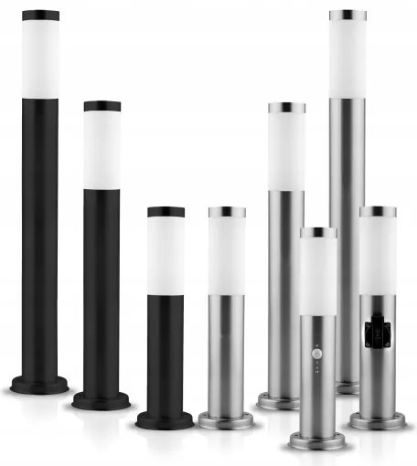 Lampă LED reglabilă de exterior LIVIA 1xE27/6W/230V 100 cm IP44 argintie