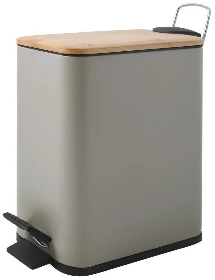 Coș de gunoi taupe cu pedală din oțel 5 l Erik – Spirella