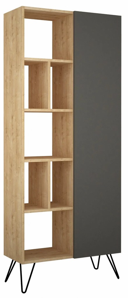 Raft Jedda Bookcase - Oak, Anthracite