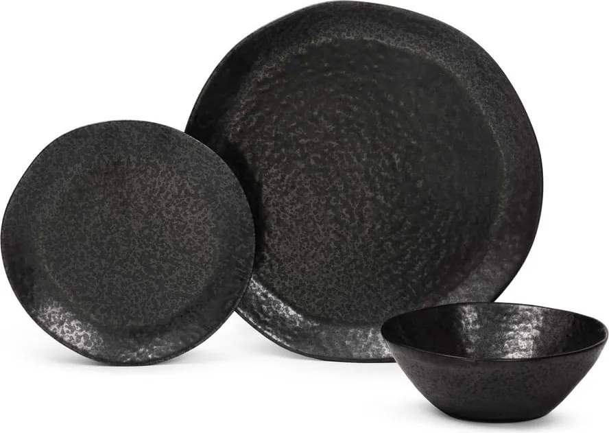 Serviciu de masă 18 buc. din gresie pentru 6 persoane Dark Moon – Bonami Selection