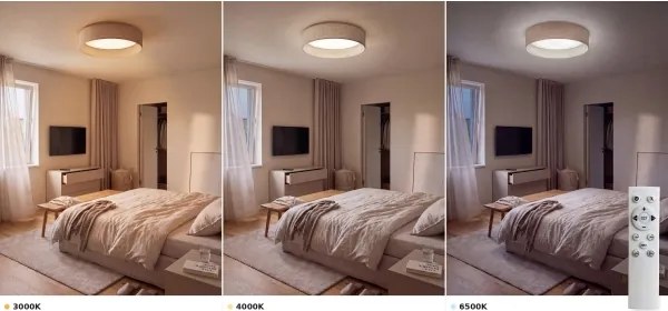 Brilagi - Lampă LED reglabilă VELVET SM. VARI 36W/230V 3000-6500K Ø 55 cm bej + telecomandă
