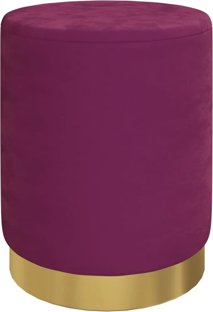 vidaXL Taburet de depozitare rotund, violet, catifea 31 x 37 cm