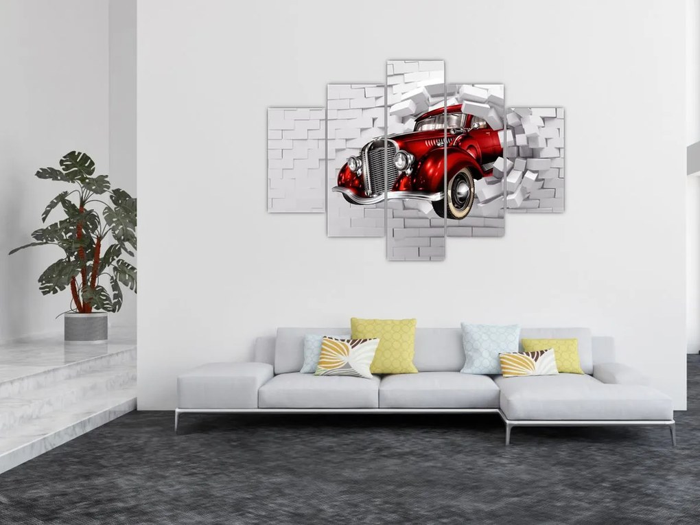 Tablou - Mașină roșie (150x105 cm)